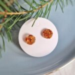 Braune Glitzer Ohrstecker