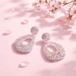 In den transparenten Boho-Anhängern wurden feine glitzernde Konfetti-Pailletten in sommerlichen Pastelltönen gegossen, die je nach Lichteinfall changierend leuchten, Akzente setzen und diese Statementohrringe zu  individuellen Begleitern machen.  Echte handgefertigte Kunstohrringe