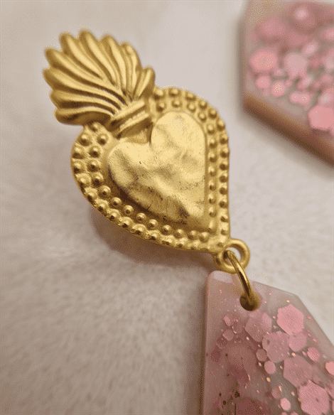 Boho-Ohrringe "Sacred Heart" – Bild 2