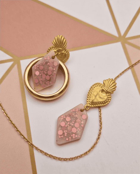Boho-Ohrringe "Sacred Heart" – Bild 3