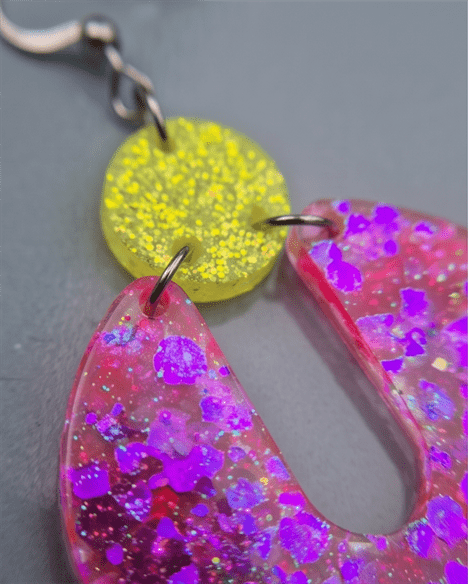 Boho-Ohrringe "Neon Barbie" – Bild 2