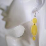 Gelb ist die kommunikativste Farbe und strahlt uns regelrecht entgegen. Die Ohrhaken bestehen aus Edelstahl und sind mit Silikon-Ohrstoppern ausgestattet. Der perfekter Boho-Stil.